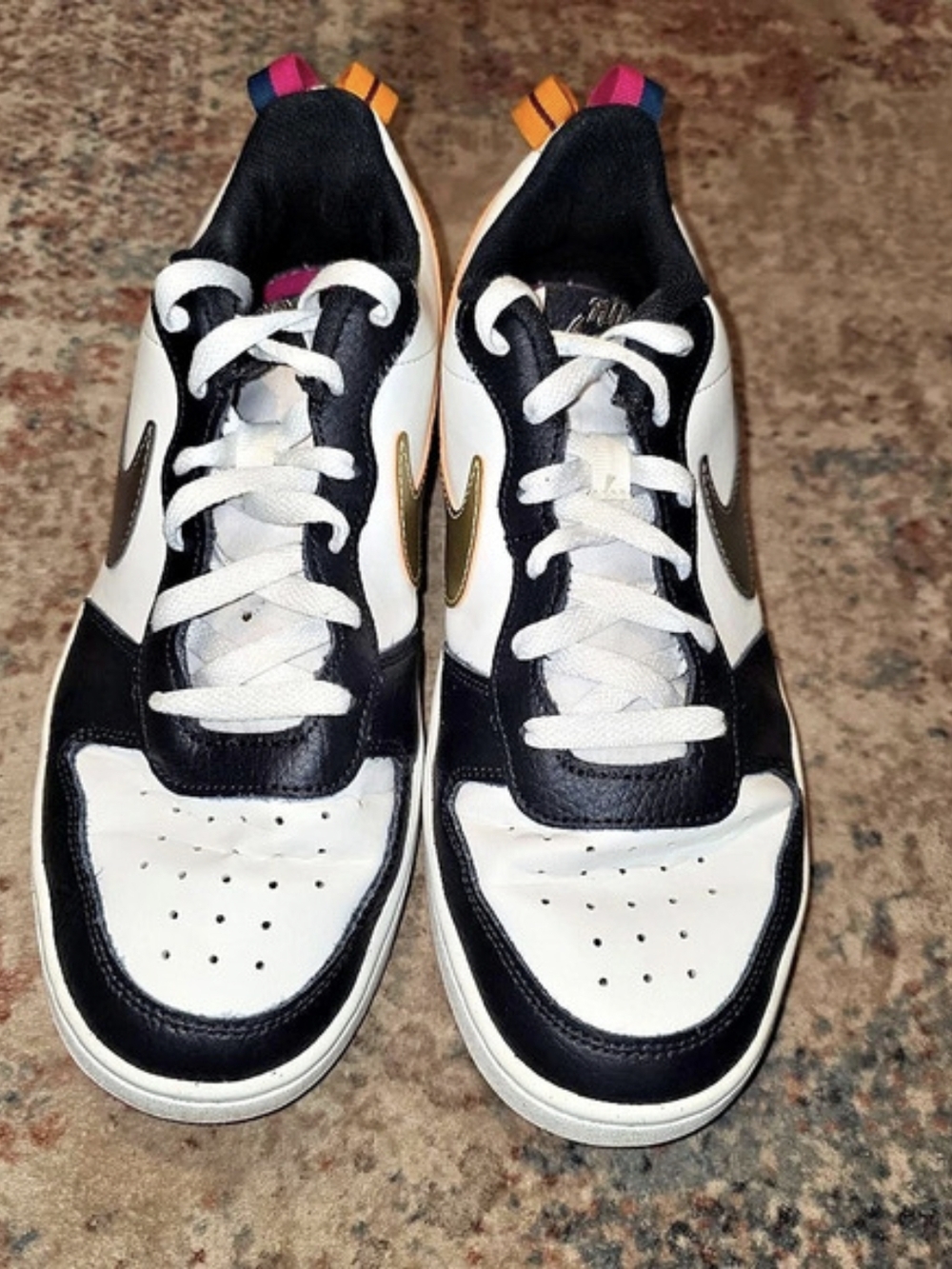 Nike Dunk Low Color Block Sneakers US 7Y Black & White